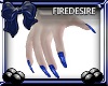 FD Blue Glitter Nails