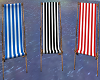 Beach deck chairs stripe