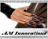 !!AM Red/blk Nails