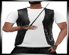 ! t-shirt w leather vest