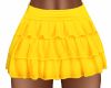 Yellow ruffle mini skirt