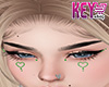 K- Heart Eye Stiker Grn