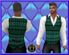 TT*Green tartan Gilet