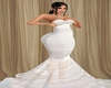 white maternity gown