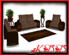 KyD Brown Couch Set