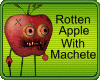 Zombie Red Apple With Machete