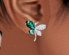 Silver Earring (Green)