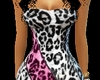 Leopard Zip Dress Pink