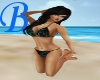 [B] Black n Teal Bikini