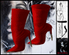 Ts Red Leather Booties