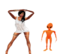 orange dancing Alien