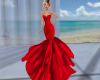 Ruby Red Mermaid Gown