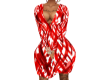 EML Red Abstract Dress