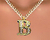 B Letter Necklace (gold)