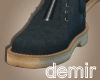 [D] Navy suede boots
