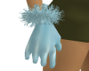 Blue Fur Gloves