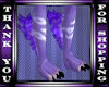 purple furry leg fur f&m