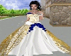 robe marie bleu dore
