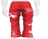 Red GD stacked Jeans