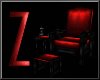 Z Club Hearts Red Chair
