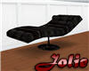 JF Black Leather Lounger