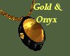Gold & Onyx pendent