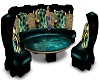 PHV Teal/Blk Chat Couch