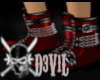 chained red boots