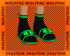 Green WolfPac Flip Flops