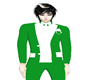 Green male full suit