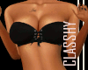 [C]Denim Kini Set Blk