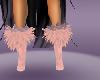 boot pink feathers