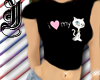 [ily]Kitteh Black Shirt