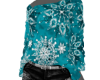 Cyan Snowflakes + Shorts