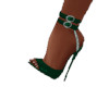 "Coqueta" Green Heels