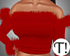 T! Winter Red Fur Top