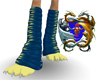 Blue and Yellow pawboots