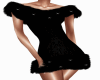 Fur Glitter Black Dress
