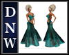 NW Teal Fishtail Gown