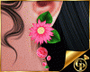 GP*Earrings Pink Flowers