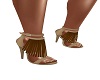 fringe heels tan /brown