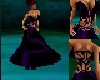 sexy pruple & black gown