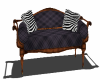 Black Argyle Chat Sofa