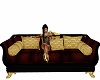 royalredblkgold sofa