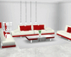 TC. Red and White Couch
