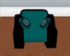 Teal and Black Chair