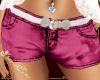 SE-Pink belted shorts