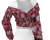 red knitted sweater
