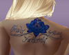 Flower back tattoo