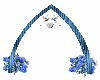 Blue rose arch